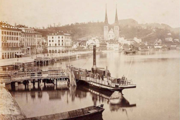 1861: Das DS Rigi als Glattdeckdampfer in Luzern