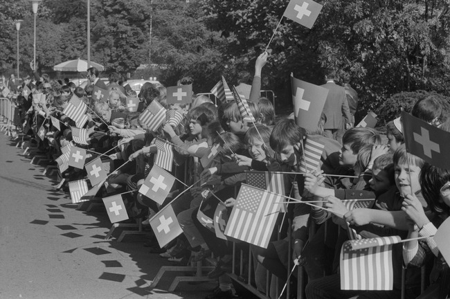 Empfang der Apollo-Astronauten vor dem Verkehrshaus