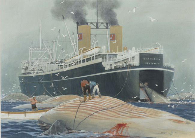 Sandy Hook (1879-1960): Walfangschiff «Vikingen», Gemälde, Sammlung Philipp Keller, Verkehrsarchiv, Verkehrshaus der Schweiz, Inv. VA-41000,
© Photo Andri Stadler, Luzern