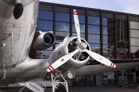 Propeller einer DC3 im Verkehrshaus.