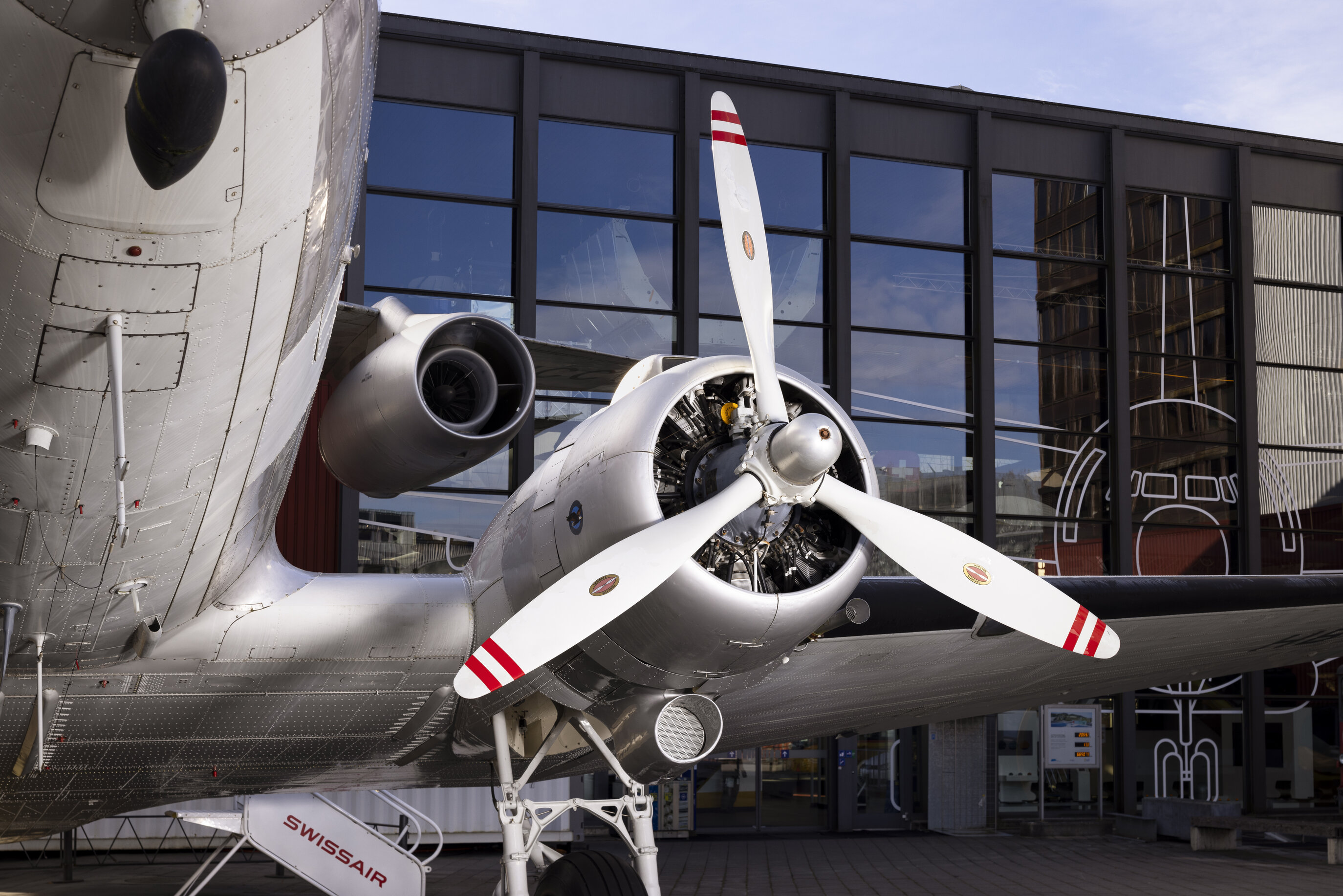 Propeller einer DC3 im Verkehrshaus.