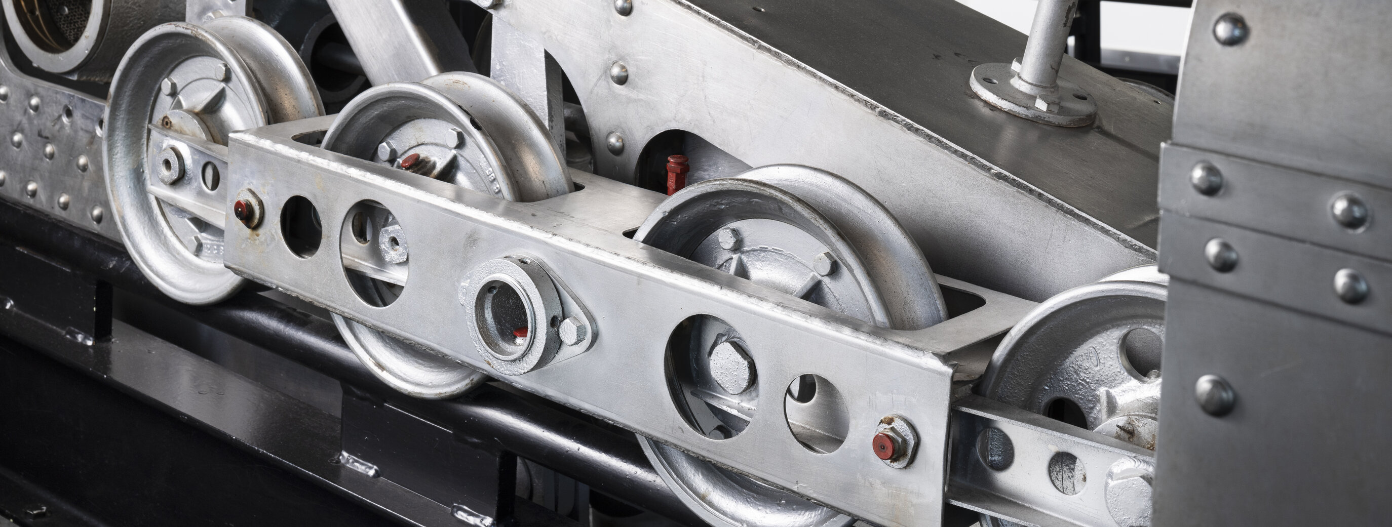 Detailaufnahme einer Seilbahn. 